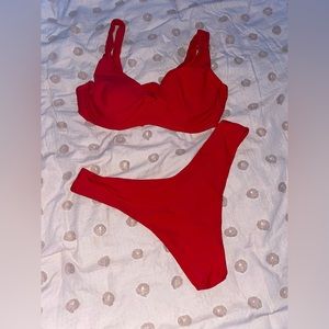 Large red bikini